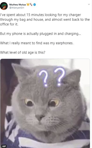 Mutheu mutua akenyangiri ive spent bout 15 minutes locking for my charger throug