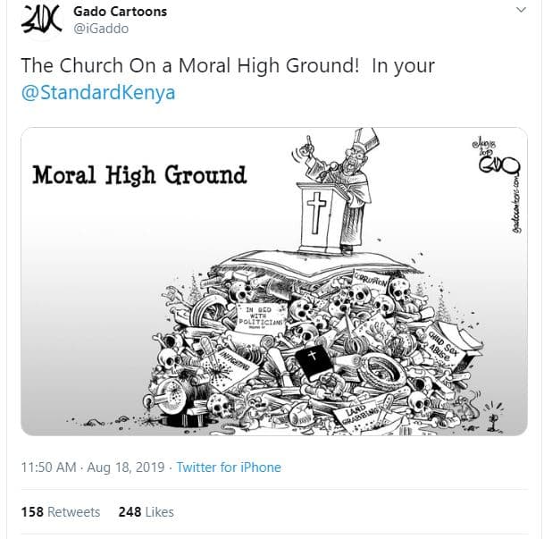 An gado cartoons igaddo the church on a moral high ground! in your standardkenya
