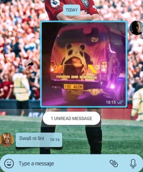 Today unaniper ama nuang eagoh 18.15 unread message swali ni lini 1816 type a me