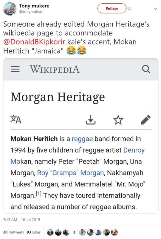 Tony mukere tonymukere follow someone already edited morgan heritage's wikipedia