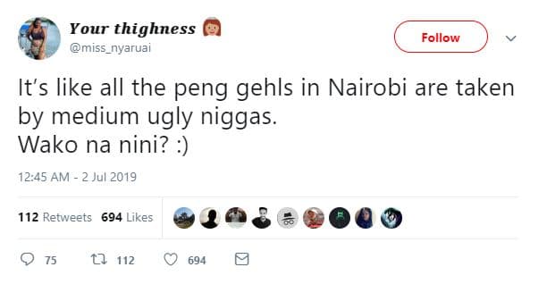 Your thighness miss_nyaruai follow it's like all the peng gehls in nairobi are t
