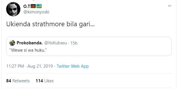 O.t kimonyoski ukienda strathmore bila gari._ prokobanda. itskubasu 15h 'wewe si