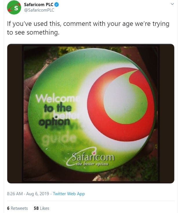 Safaricom plc safaricomplc if you've used this, comment with your age we' re try