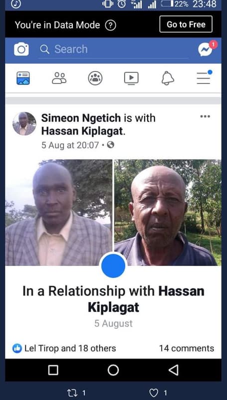 122 23.48 you're in data mode go to free search simeon ngetich is with hassan ki