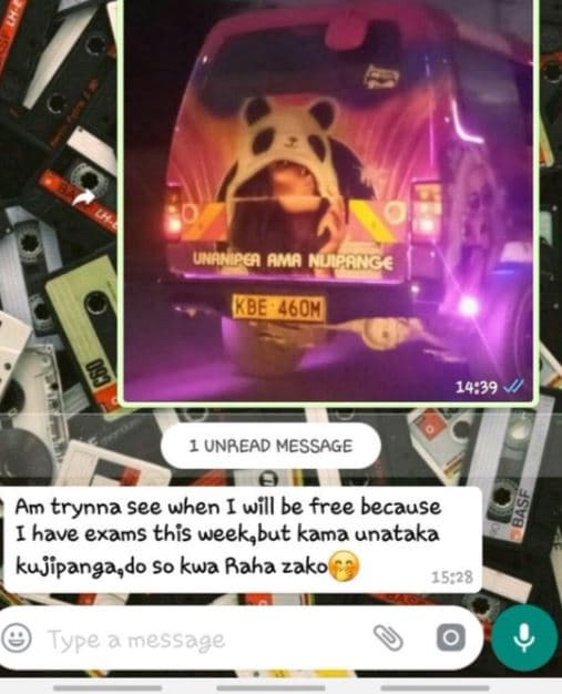 Unanipea ama nuiponce kbeagok unread message am trynna see when i will be free b