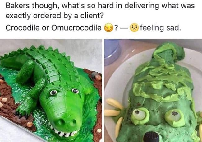 Bakers though, what's so hard in delivering what was exactly ordered by a client