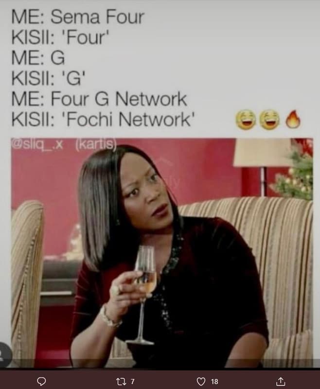 Me sema four kisii four' me g kisii 'g' me four g network kisii 'fochi network'