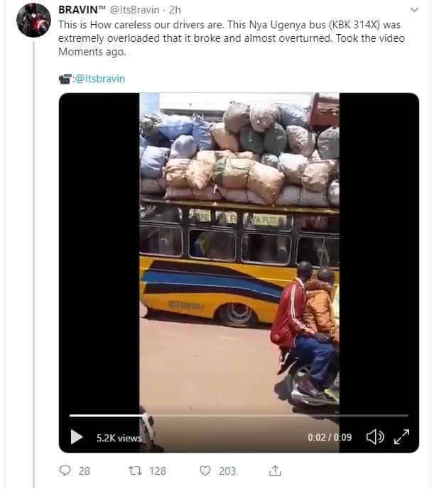 Bravin itsbravin 2h this is how careless our drivers are this nya ugenya bus kbk