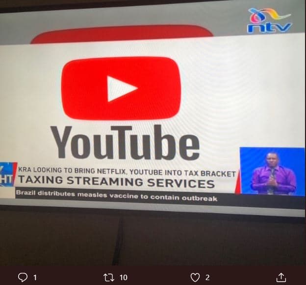 Nty youlube taxing streaming services kra looking to bring netflix youtube into