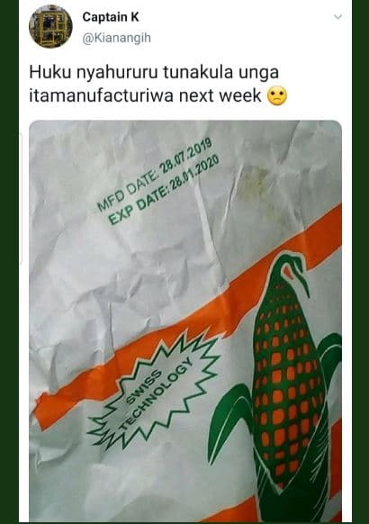 Captain k kianangih huku nyahururu tunakula unga itamanufacturiwa next week 28.0