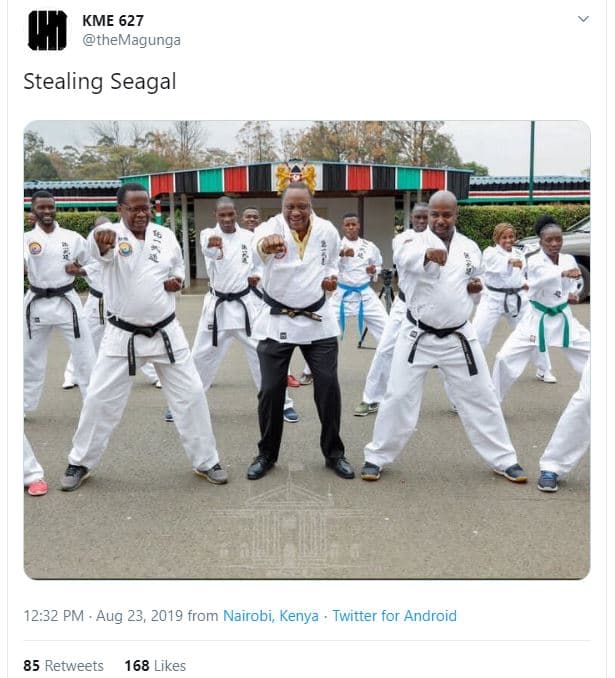 Kme 627 1 themagunga stealing seagal 12.32 pm . aug 23, from nairobi kenya twitt