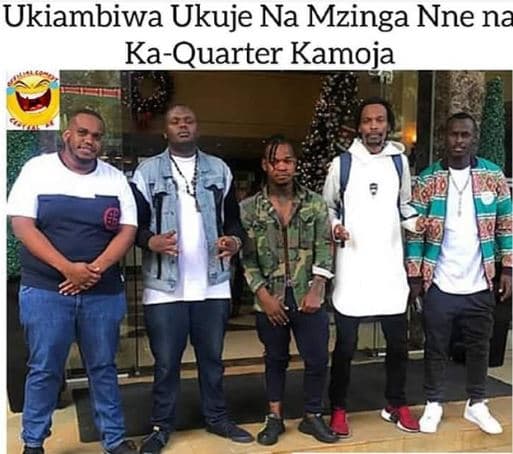 Ukiambiwa ukuje na mzinga nne na kaquarter kamoja