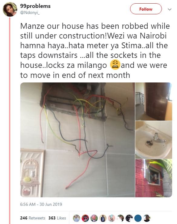 99problems ndonyi _ follow manze our house has been robbed while still under con