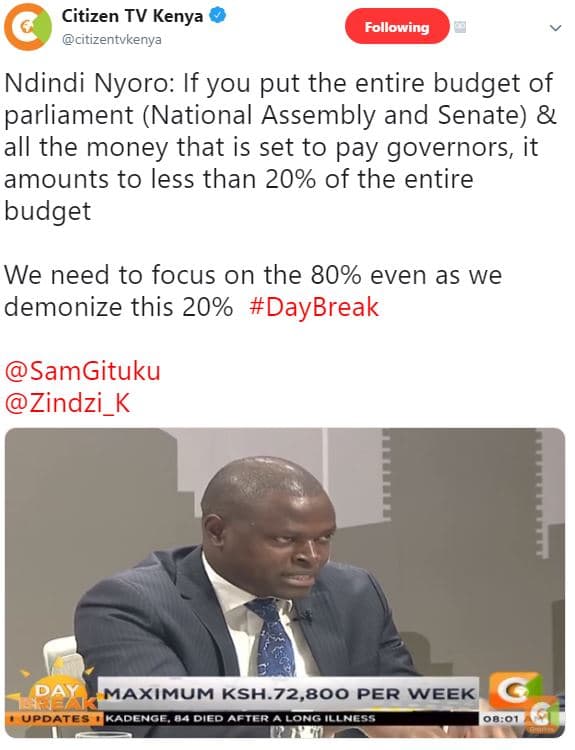 Citizen tv kenya citizentvkenya following ndindi nyoro if you put the entire bud