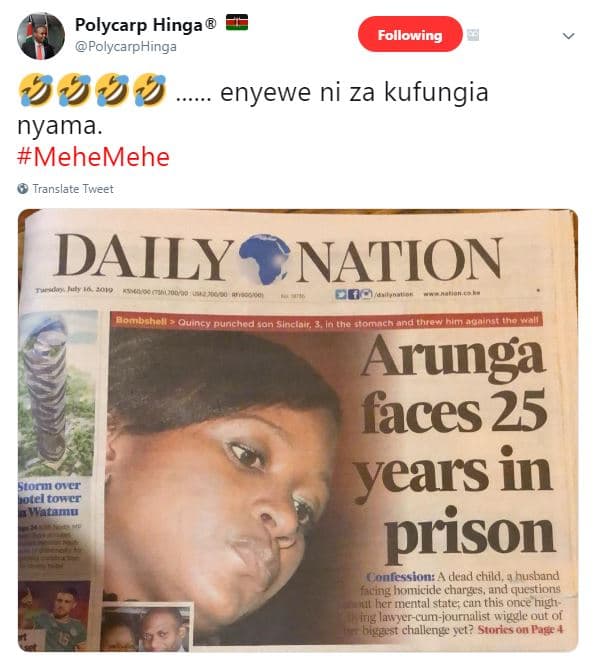 Polycarp hinga following polycarphinga enyewe ni za kufungia nyama mehemehe tran