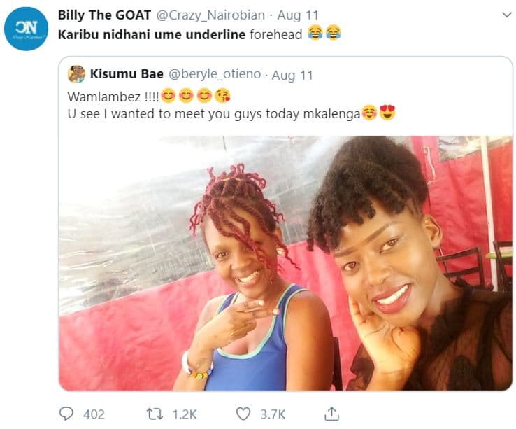 Billy the goat crazy_nairobian aug on karibu nidhani ume underline forehead 2 ki