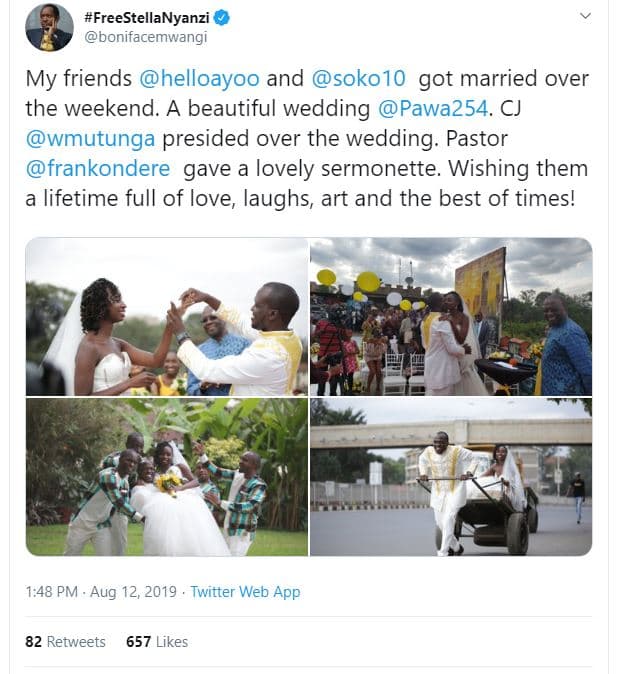 Freestellanyanzi bonifacemwangi my friends helloayoo and soko1o got married over