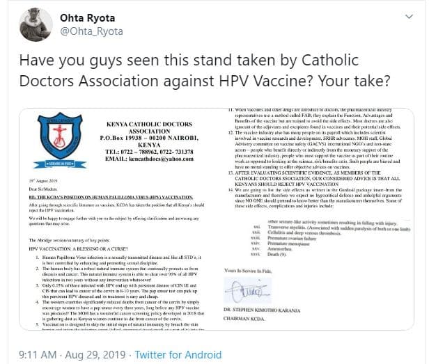 Ohta ryota ohta_ryota have you guys seen this stand taken by catholic doctors as