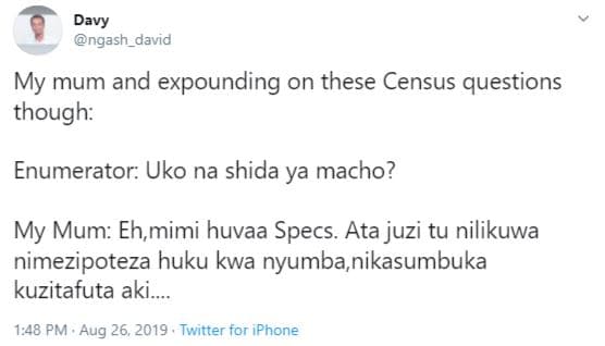 Davy ngash_david my mum and expounding on these census questions though enumerat