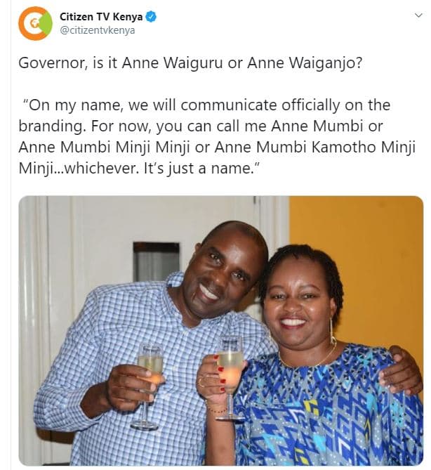Citizen tv kenya citizentvkenya governor is it anne waiguru or anne waiganjo? on