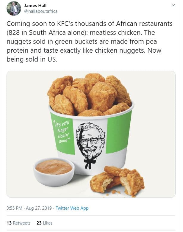 James hall hallaboutafrica coming soon to kfc's thousands of african restaurants