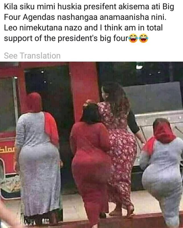Kila siku mimi huskia presifent akisema ati big four agendas nashangaa anamaanis