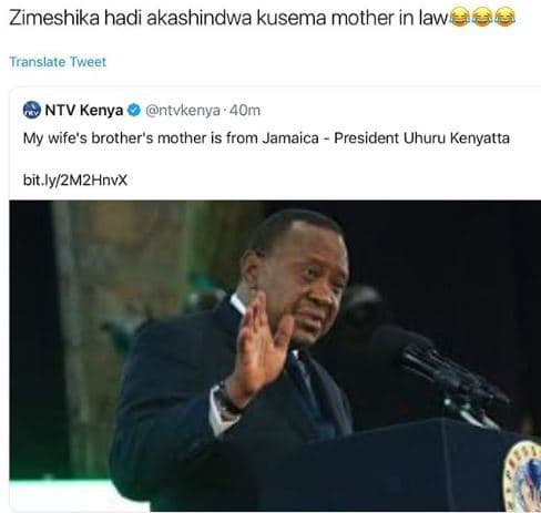 Zimeshika hadi akashindwa kusema mother in lawade translate tweet ntv kenya ntvk