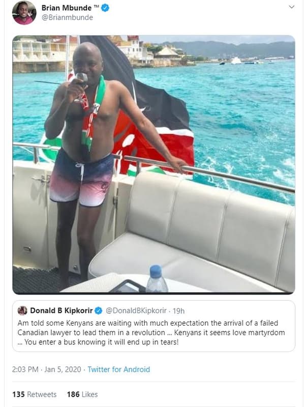 Brian mbunde brianmbunde donald b kipkorir donaldbkipkorir 19h am told some keny