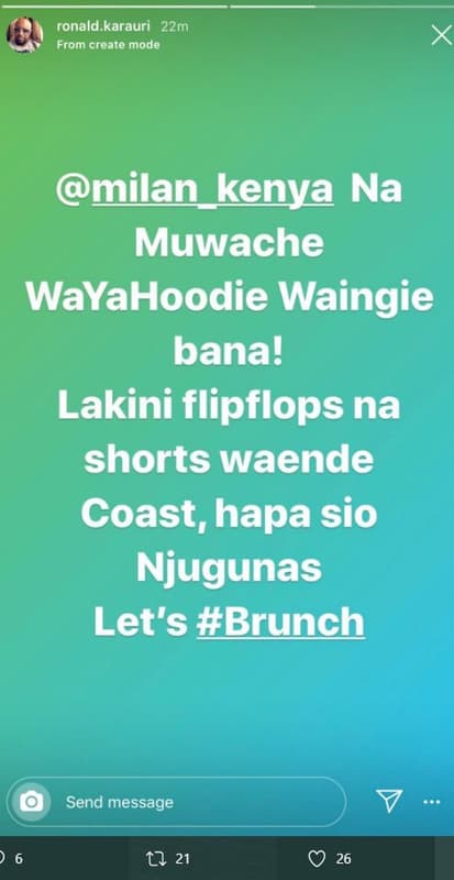 Ronald _karauri 22m from creare mode milan_kenya na muwache wayahoodie waingie b