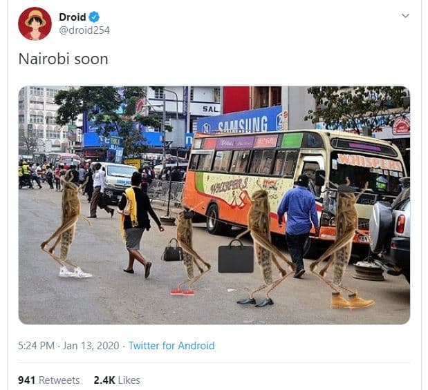 Droid droid254 nairobi soon sasung 5.24 pm jan 13, twitter for android 941 retwe