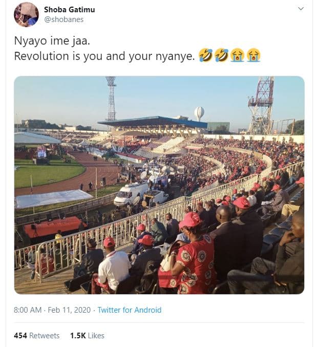 Shoba gatimu shobanes nyayo ime jaa. revolution is you and your nyanye. bvff 8.0