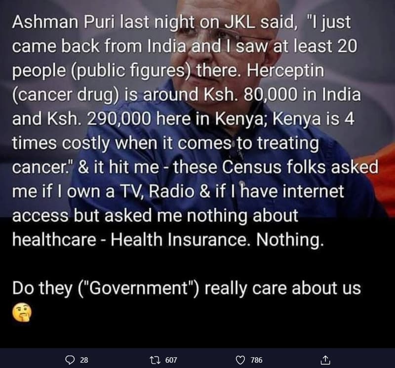 Ashman puri last night on jkl said, just came back from india and saw at least 2