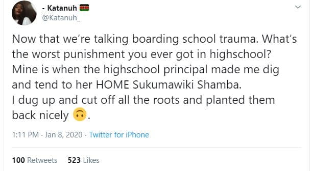 Katanuh katanun now that we're talking boarding school trauma. what's the worst