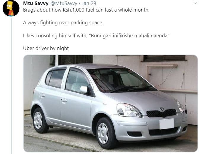 Mtu savvy mtusavvy jan 29 brags about how ksh.1,000 fuel can last a whole month.