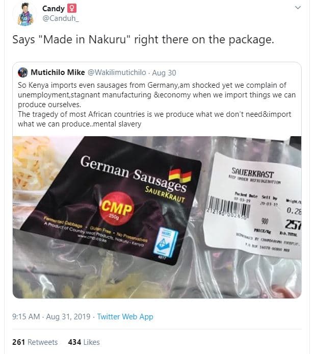 Candy canduh says made in nakuru right there on the package mutichilo mike wakil