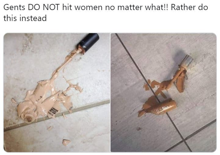 Gents do not hit women no matter what!! rather do this instead