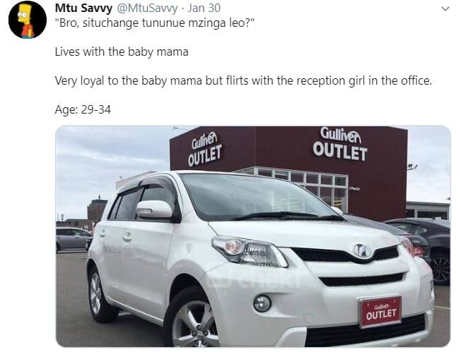 Mtu savvy mtusavvy jan 30 bro, situchange tununue mzinga leo?' lives with the ba