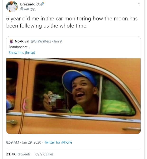 Brezzaddict waxzyy _ 6 year old me in the car monitoring how the moon has been f