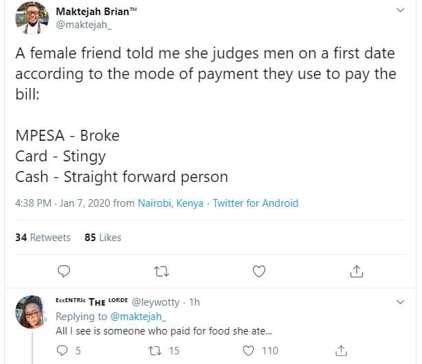 Maktejah brian maktejah _ a female friend told me she judges men on a first date