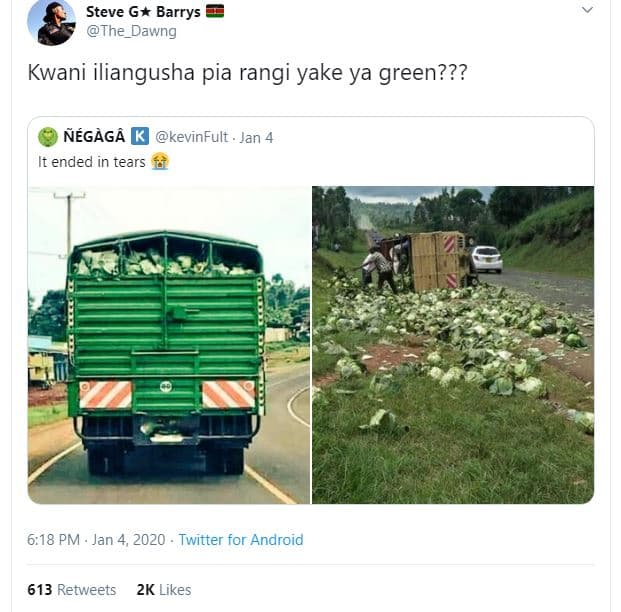 Steve g barrys the dawng kwani iliangusha pia rangi yake ya green??? qégàgq kevi