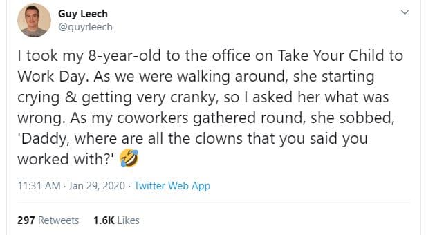 Guy leech guyrleech took my 8yearold to the office on take your child to work da