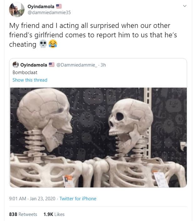 Oyindamola dammiedammie35 my friend and acting all surprised when our other frie