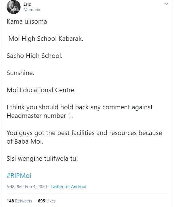 Eric amerix kama ulisoma moi high school kabarak. sacho high school. sunshine_ m