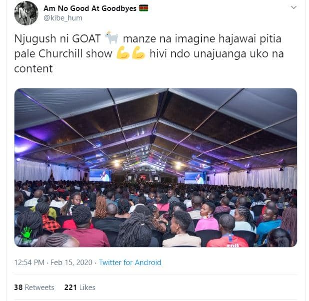 Am no good at goodbyes kibe_hum njugush ni goat manze na imagine hajawai pitia p