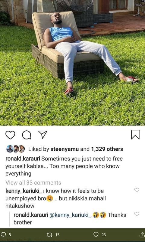 Liked by steenyamu and 1,329 others ronald karauri sometimes you just need to fr