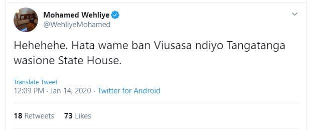 Mohamed wehliye wehliyemohamed hehehehe hata wame ban viusasa ndiyo tangatanga w