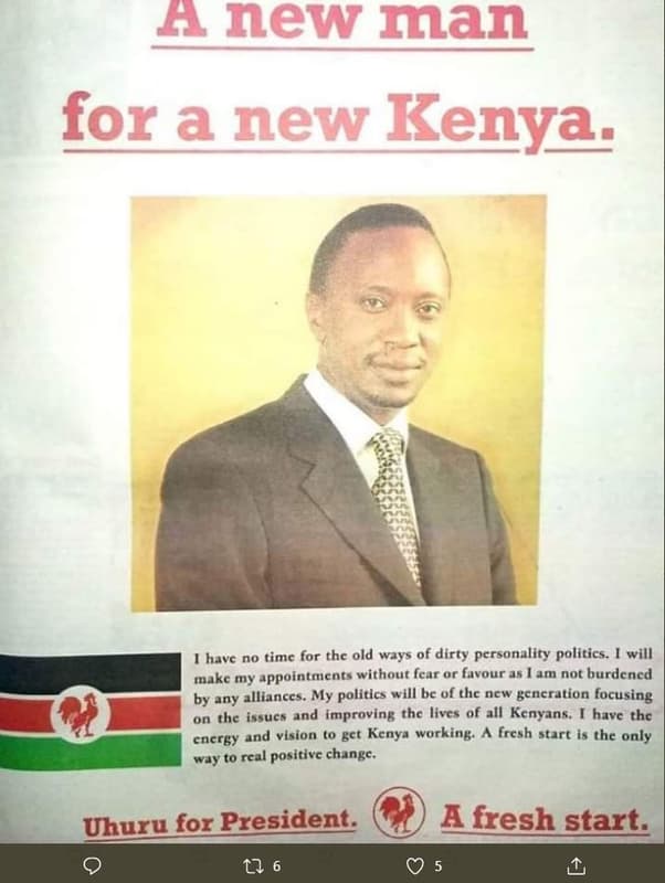 4new man foranew kenya havc no timc for the old ways of dirty personality politi