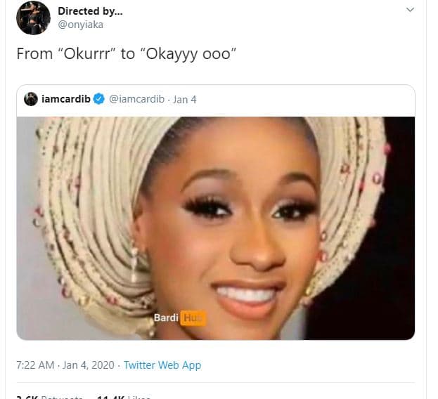 Directed by_ onyiaka from okurrr to okayyy 0oo iamcardib iamcardib jan 4 bardi h