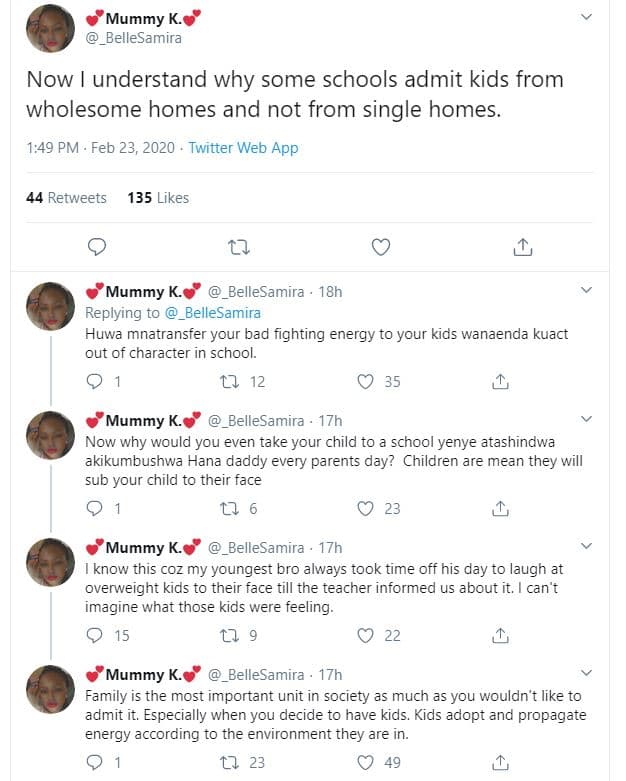 Mummy k bellesamira now understand why some schools admit kids from wholesome ho