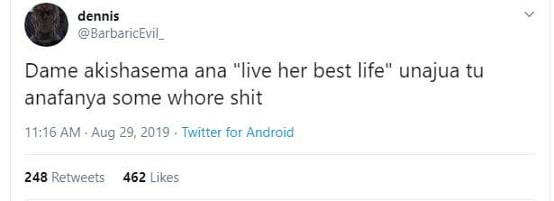 Dennis barbaricevil_ dame akishasema ana live her best life unajua tu anafanya s
